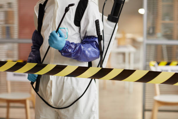 Professional Biohazard Cleanup technician working in Fishers Island, NY